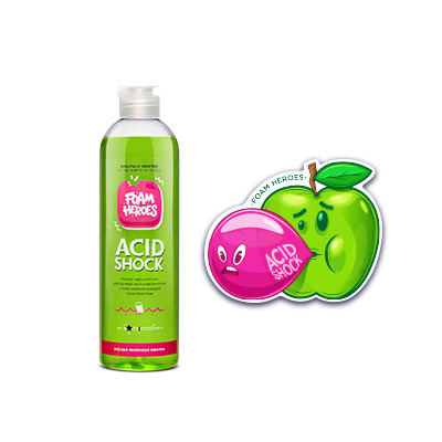 Foam Heroes Acid Shock кислотный шампунь для ручной мойки автомобиля, 500мл